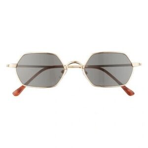 Bp. HEXAGON SUNGLASSES IN GOLDLACK